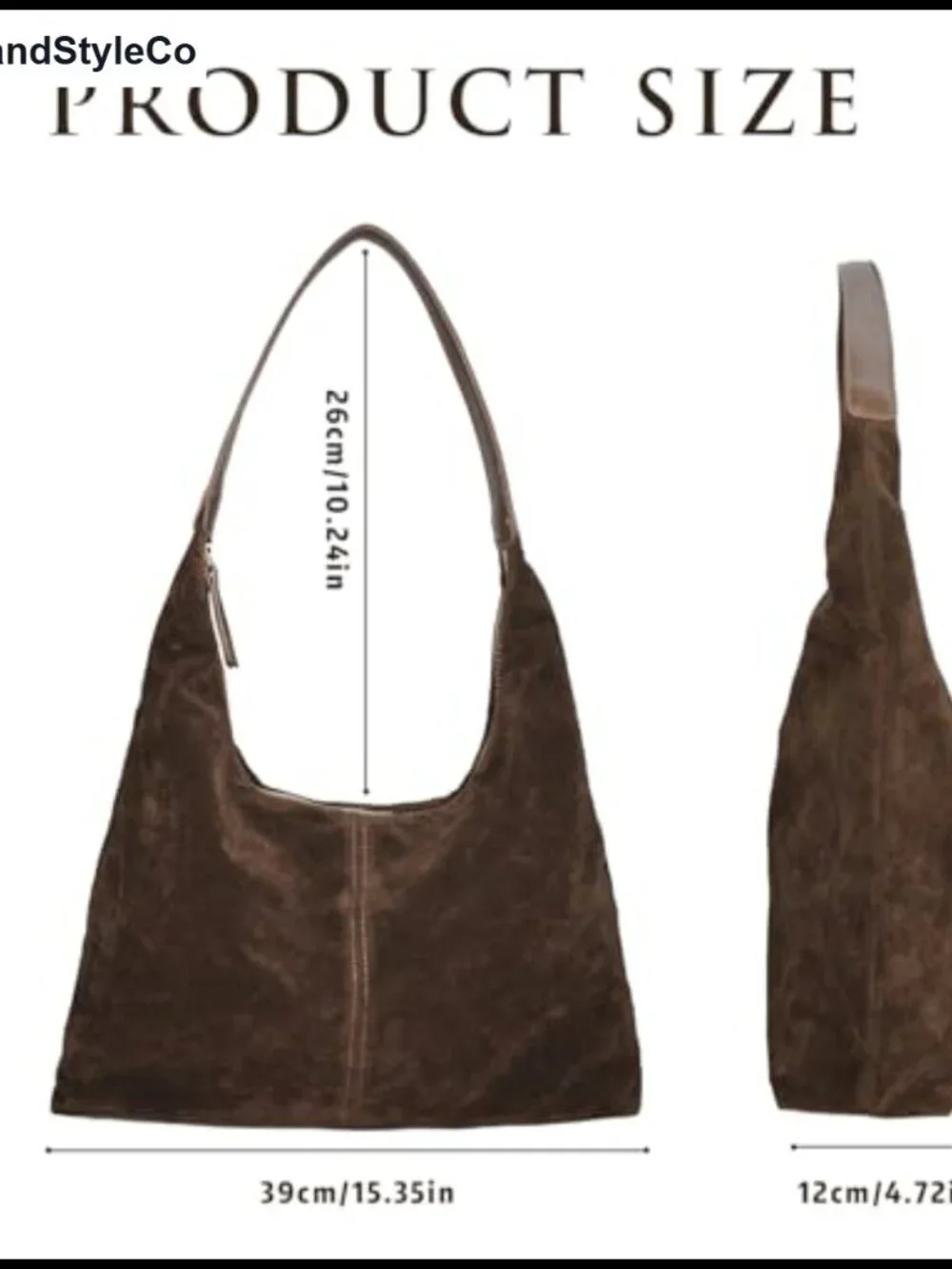 Faux Suede Slouchy Hobo Bag for Women, Large Crescent Shoulder Purse for Work